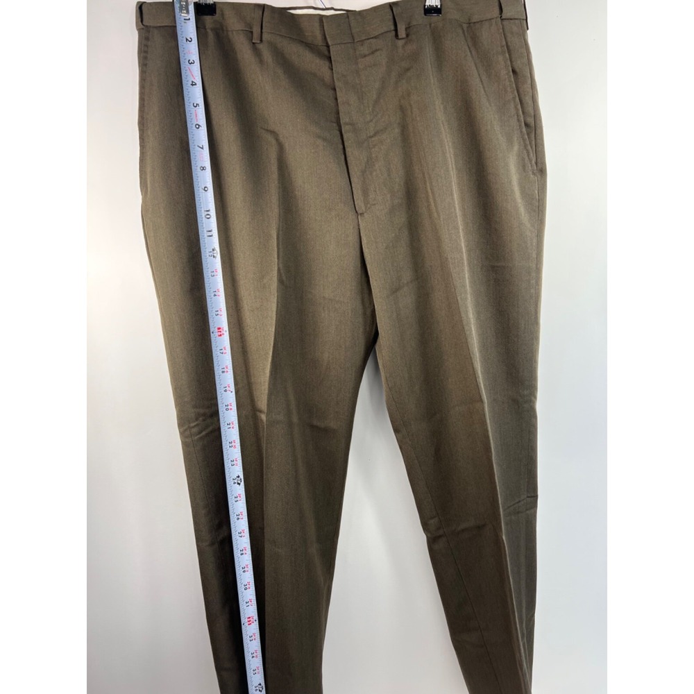 Haggar Black Label Dress Pants Men's Size 40/31 Brown Inside Waist Extenders - Picture 5 of 11